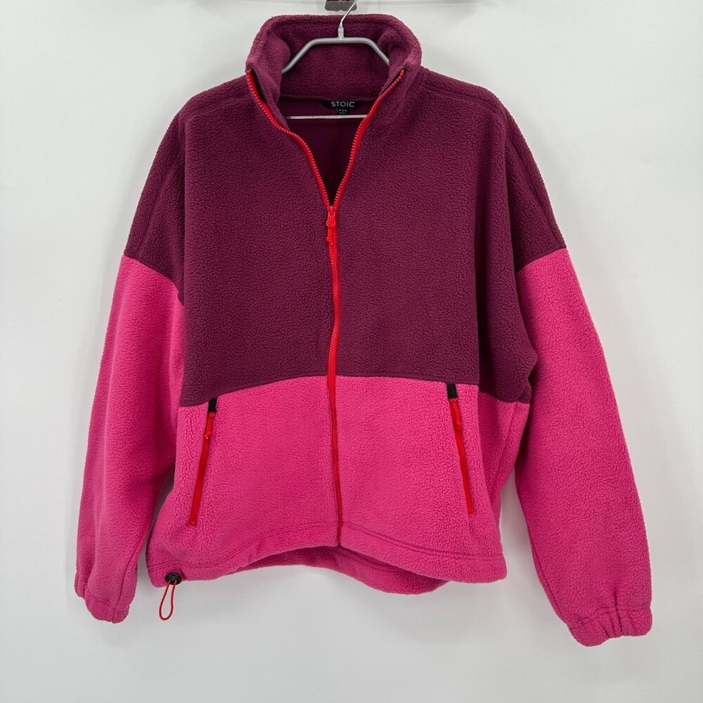Stoic Sherpa Fleece Full Zip Jacket size M Women's Very Berry/Magenta